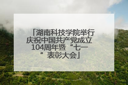 湖南科技学院举行庆祝中国共产党成立104周年暨“七一”表彰大会