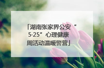 湖南张家界公安“5·25”心理健康周活动温暖警营