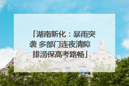 湖南新化：暴雨突袭 多部门连夜清障排涝保高考路畅