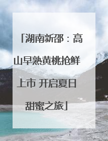 湖南新邵：高山早熟黄桃抢鲜上市 开启夏日甜蜜之旅