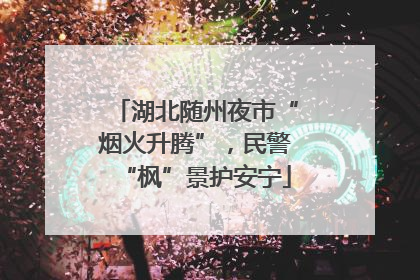 湖北随州夜市“烟火升腾”，民警“枫”景护安宁