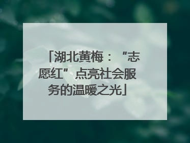 湖北黄梅：“志愿红”点亮社会服务的温暖之光