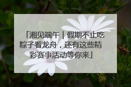 湘见端午｜假期不止吃粽子看龙舟，还有这些精彩赛事活动等你来