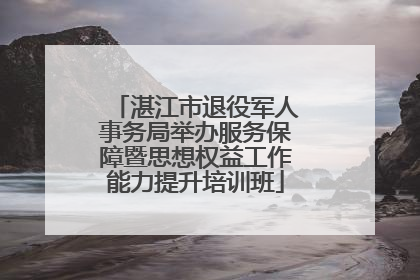 湛江市退役军人事务局举办服务保障暨思想权益工作能力提升培训班