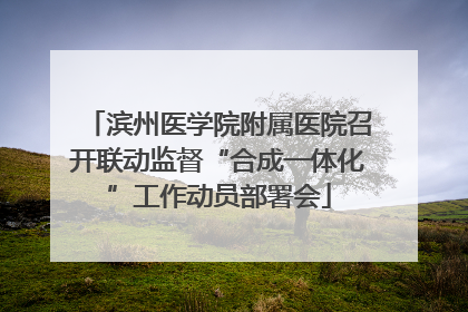 滨州医学院附属医院召开联动监督“合成一体化”工作动员部署会