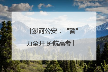漯河公安：“警”力全开 护航高考
