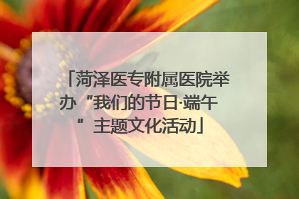 菏泽医专附属医院举办“我们的节日·端午”主题文化活动