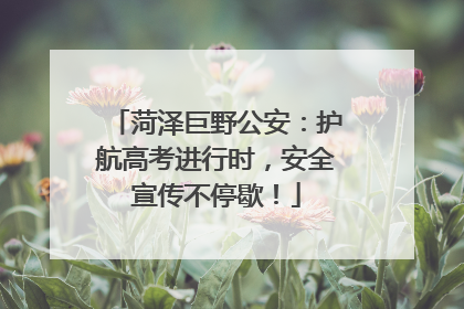 菏泽巨野公安：护航高考进行时，安全宣传不停歇！