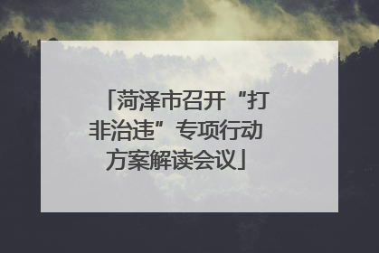 菏泽市召开“打非治违”专项行动方案解读会议