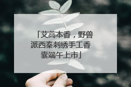 艾蒿本香,野兽派西秦刺绣手工香囊端午上市
