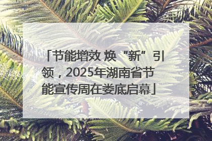 节能增效 焕“新”引领，2025年湖南省节能宣传周在娄底启幕
