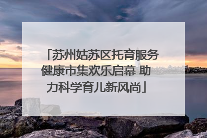 苏州姑苏区托育服务健康市集欢乐启幕 助力科学育儿新风尚