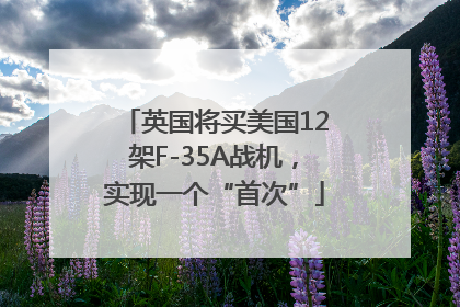 英国将买美国12架F-35A战机，实现一个“首次”