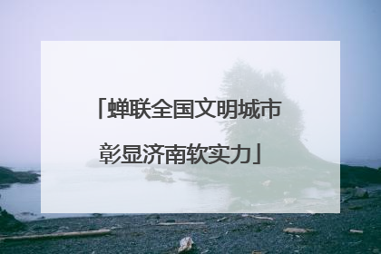 蝉联全国文明城市 彰显济南软实力