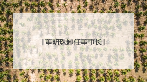 董明珠卸任董事长