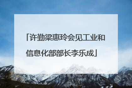 许勤梁惠玲会见工业和信息化部部长李乐成