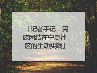 记者手记：民族团结在宁夏社区的生动实践