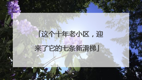 这个十年老小区，迎来了它的七条新滑梯