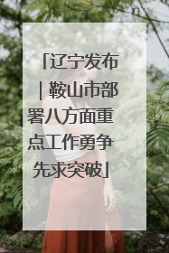 辽宁发布｜鞍山市部署八方面重点工作勇争先求突破