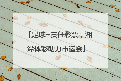 足球+责任彩票，湘潭体彩助力市运会