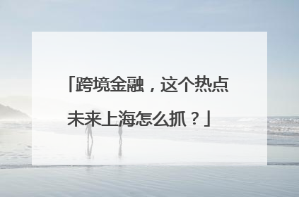 跨境金融，这个热点未来上海怎么抓？