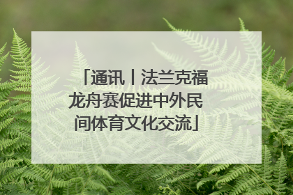 通讯丨法兰克福龙舟赛促进中外民间体育文化交流