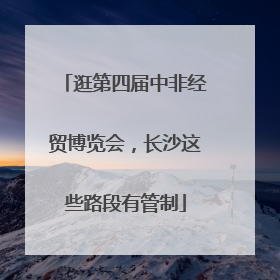 逛第四届中非经贸博览会，长沙这些路段有管制