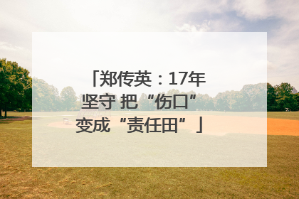 郑传英：17年坚守 把“伤口”变成“责任田”