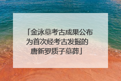 金泳墓考古成果公布 为首次经考古发掘的唐新罗质子墓葬