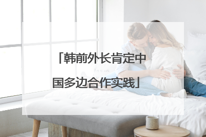 韩前外长肯定中国多边合作实践