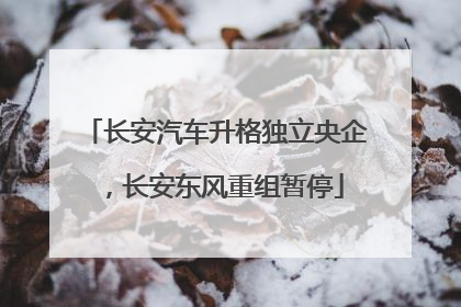 长安汽车升格独立央企，长安东风重组暂停