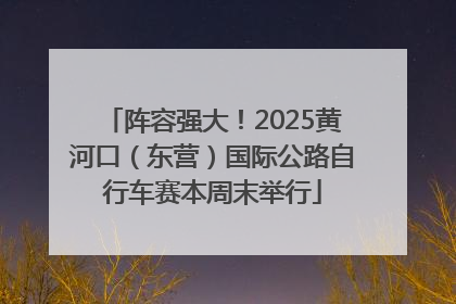 阵容强大！2025黄河口（东营）国际公路自行车赛本周末举行
