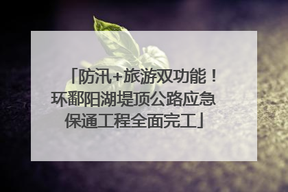 防汛+旅游双功能！环鄱阳湖堤顶公路应急保通工程全面完工