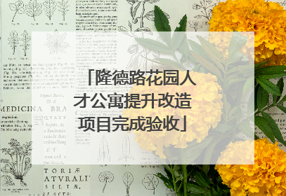 隆德路花园人才公寓提升改造项目完成验收