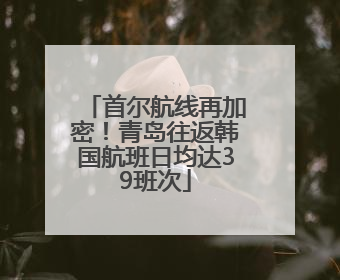 首尔航线再加密！青岛往返韩国航班日均达39班次
