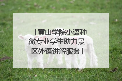 黄山学院小语种微专业学生助力景区外语讲解服务