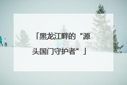 黑龙江畔的“源头国门守护者”
