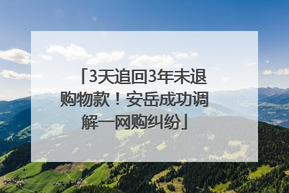 3天追回3年未退购物款！安岳成功调解一网购纠纷
