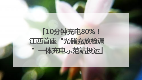 10分钟充电80%！江西首座“光储充放检调”一体充电示范站投运