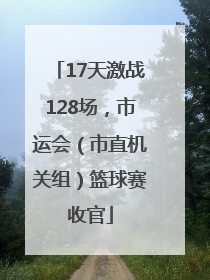 17天激战128场，市运会（市直机关组）篮球赛收官