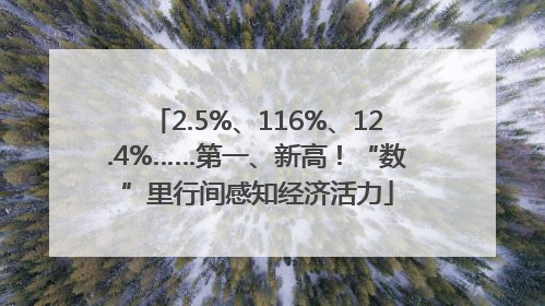 2.5%、116%、12.4%……第一、新高！“数”里行间感知经济活力