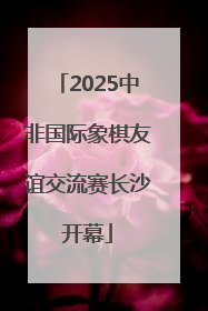 2025中非国际象棋友谊交流赛长沙开幕