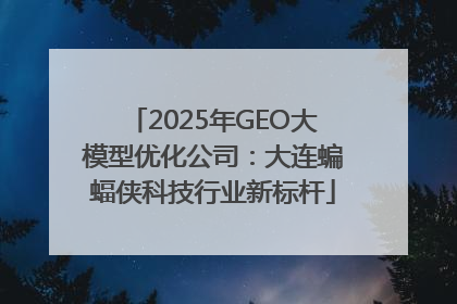 2025年GEO大模型优化公司：大连蝙蝠侠科技行业新标杆