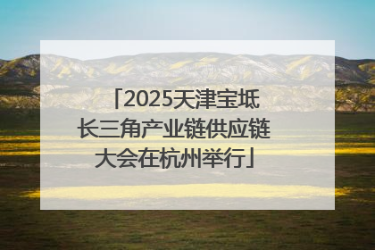 2025天津宝坻长三角产业链供应链大会在杭州举行