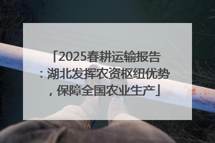 2025春耕运输报告：湖北发挥农资枢纽优势，保障全国农业生产