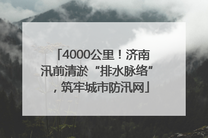 4000公里！济南汛前清淤“排水脉络”，筑牢城市防汛网