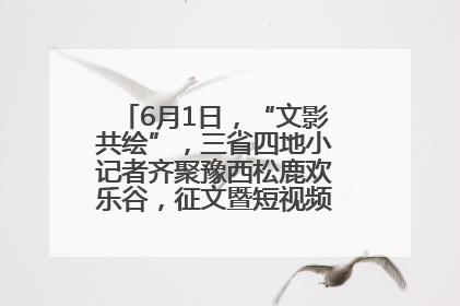 6月1日，“文影共绘”，三省四地小记者齐聚豫西松鹿欢乐谷，征文暨短视频大赛精彩启幕！