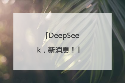 DeepSeek，新消息！